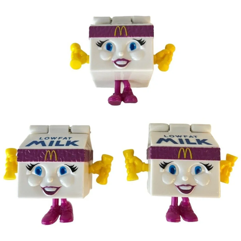6 McDonald’s Happy Meal Toy Food Fundamentals‎ Changeable Set Milk Apple Steak
